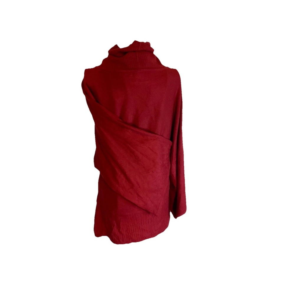 BCBG MAXAZRIA Women's Red Cowl Neck Pullover Long Sleeve Sweater Size M - Picture 4 of 8